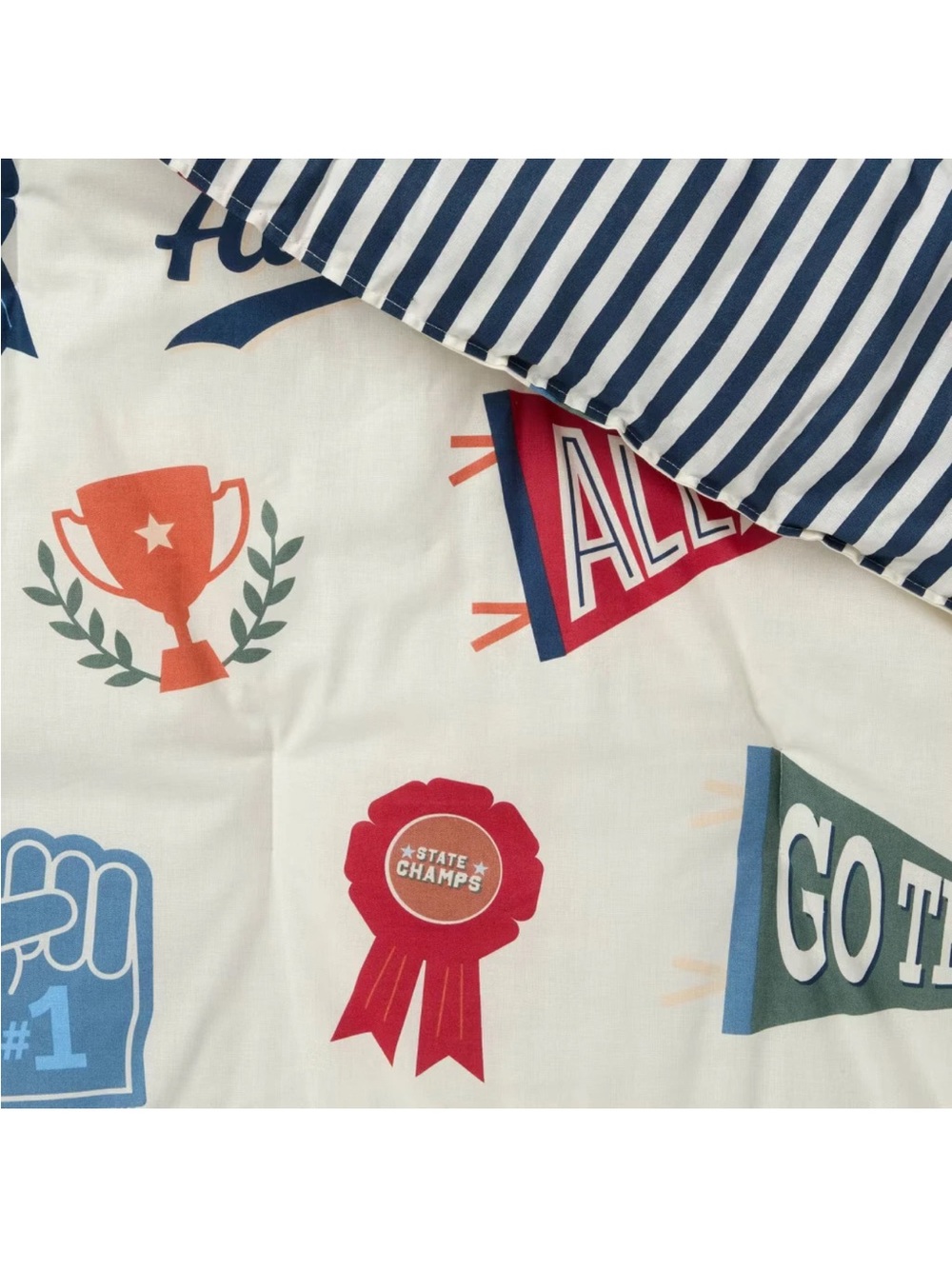 Pillowfort All Star Sports Full/Queen Comforter Set Blue Red Cotton NWT